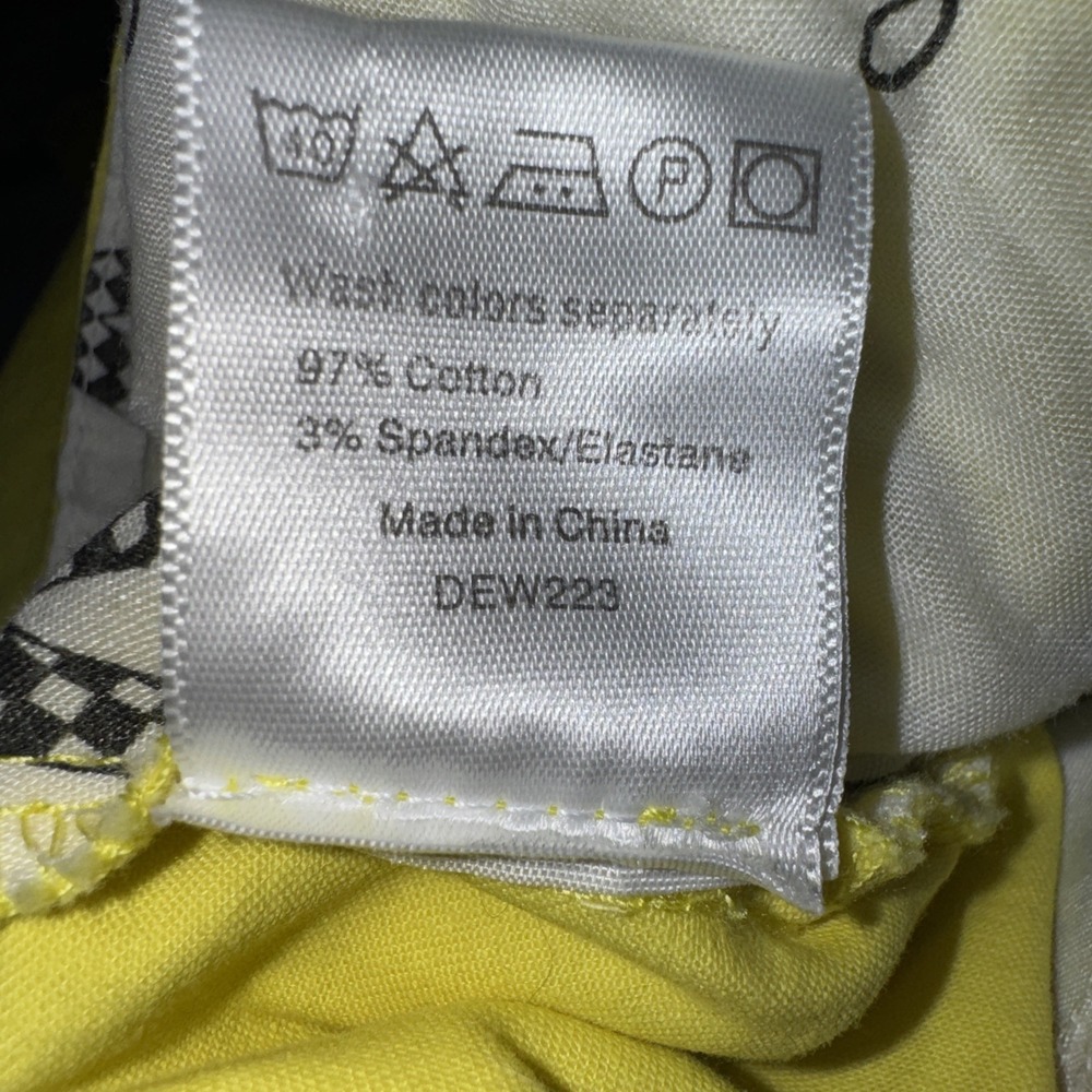 Royal &‎ Awesome Golf Shorts Mens 34 Yellow Cotton Stretch Tee Holder Logo - Picture 4 of 9